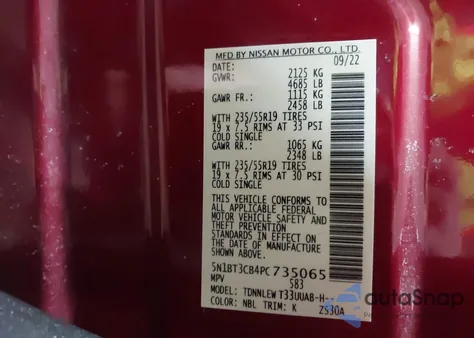 2023 Nissan Rogue Sl Intelligent Awd z USA, uszkodzony, nr VIN 5N1BT3CB4PC735065